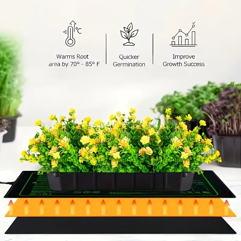 Plant Seedling Heat Mat - Temperature Regulator for Faster Germination and Growth
