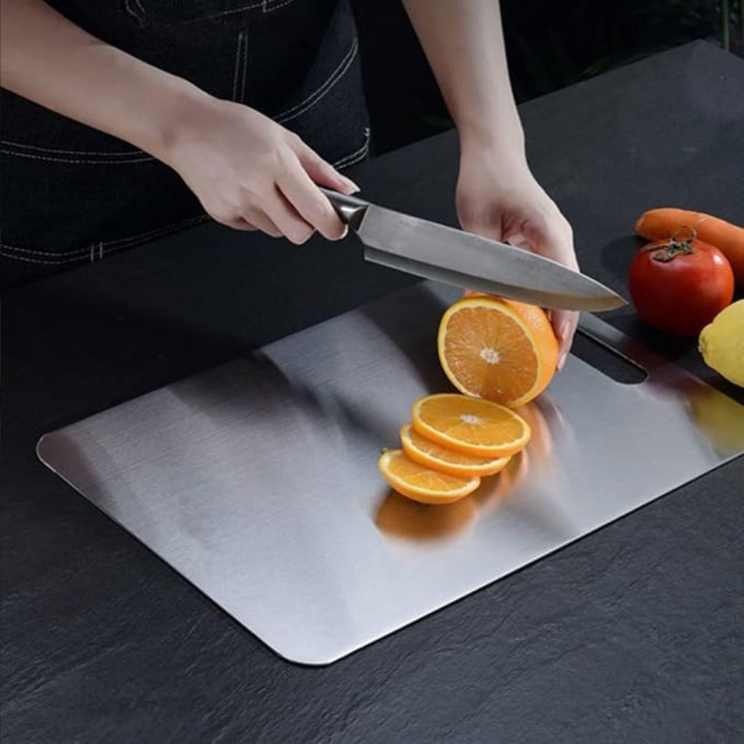 TitanBoard – Premium German 304 Stainless Cutting Surface