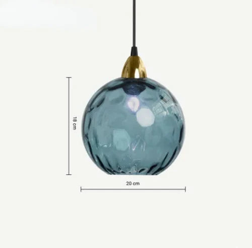 Round Glass Pendant Light