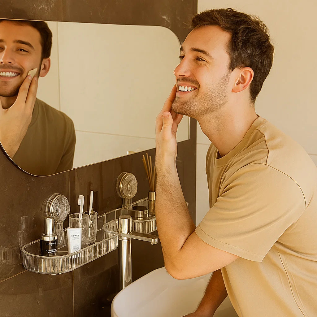Suction Cup Bathroom Sink Storage Tray