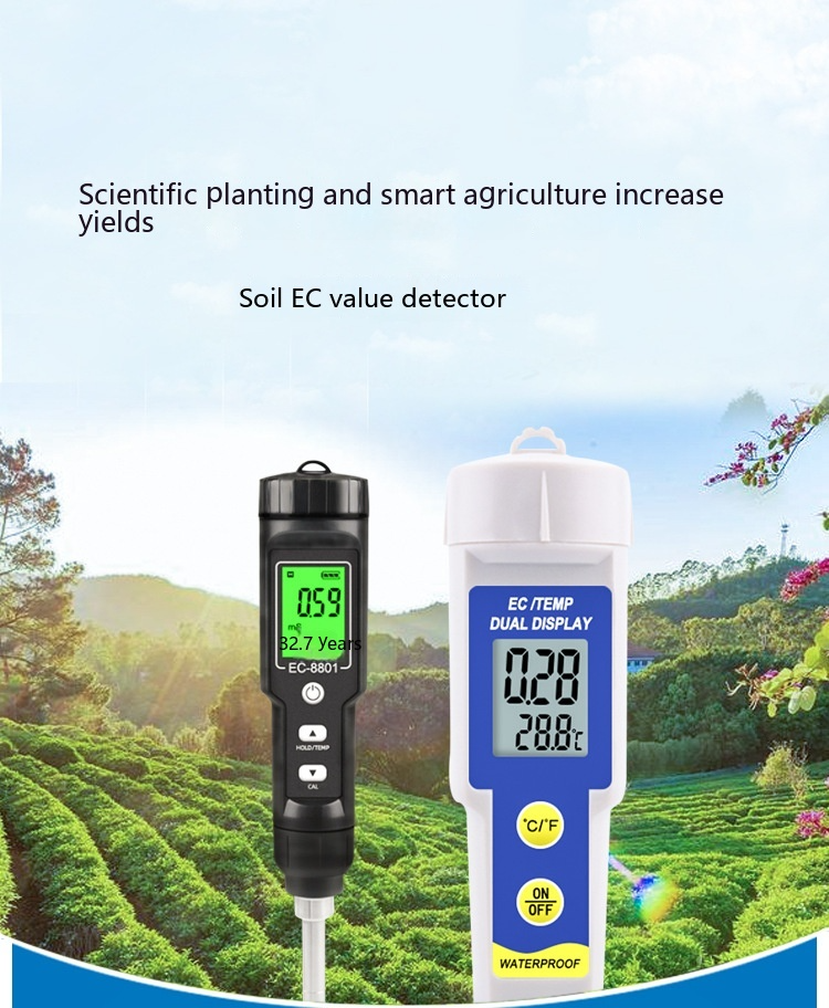 Digital Soil pH & Nutrient Tester – Accurate EC Meter for Garden and Plant Soil Analysis