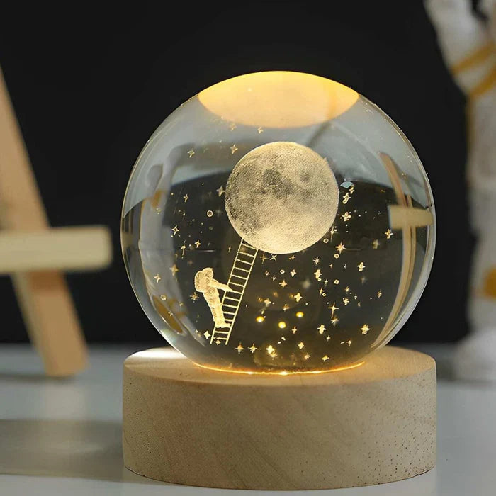 Glowing Moon Crystal Sphere