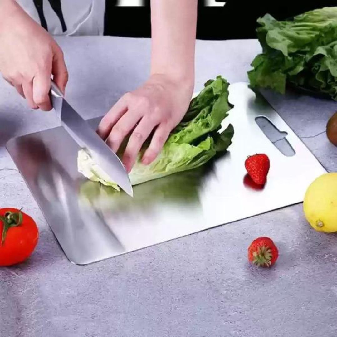 TitanBoard – Premium German 304 Stainless Cutting Surface