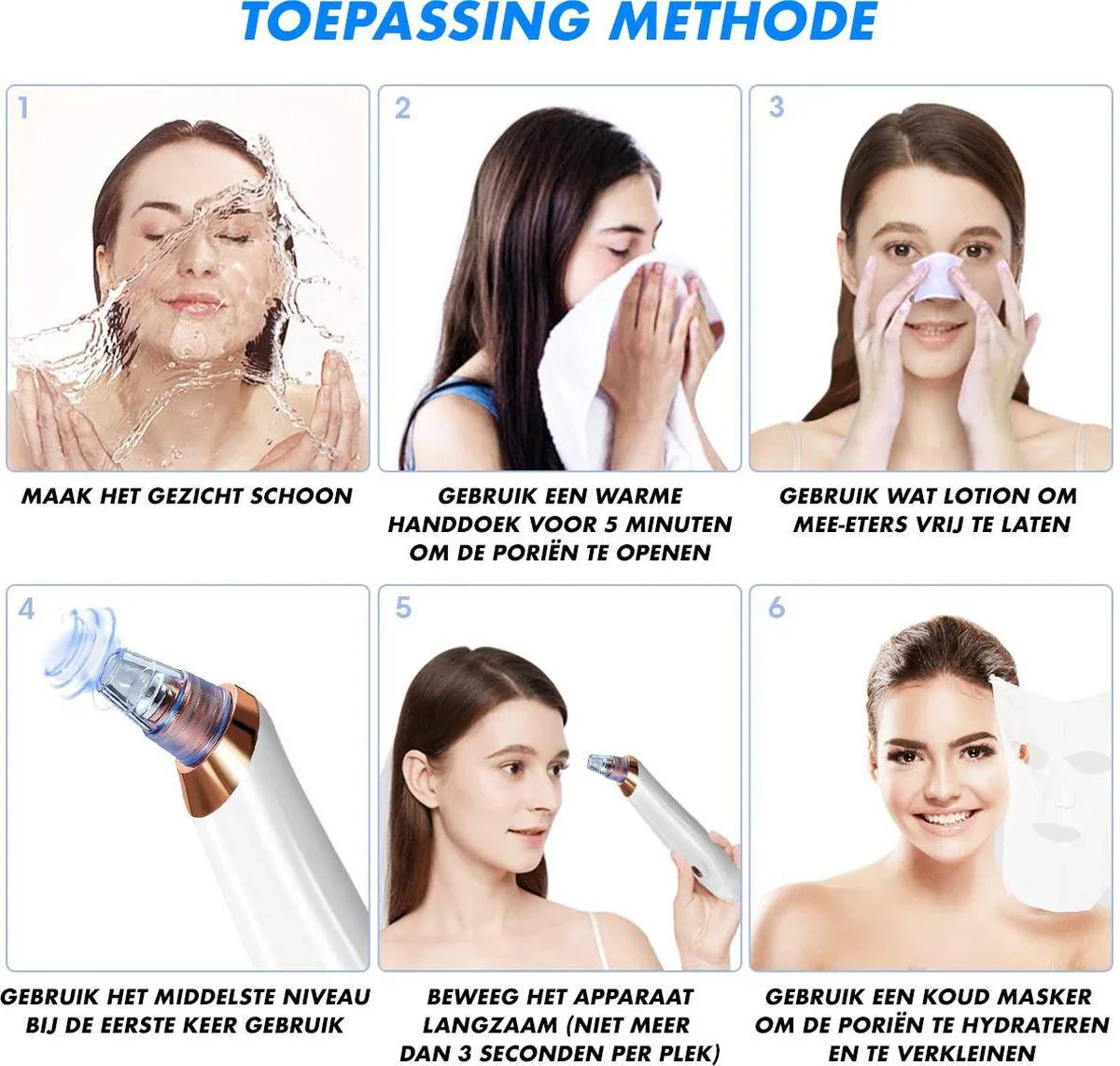 Rechargeable Electric Blackhead Remover – Pore Vacuum Cleaner for Smooth Skin