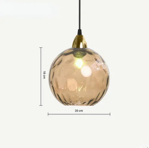 Round Glass Pendant Light