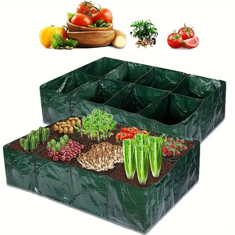 Multi-Compartment Planting Bag - Durable Garden Organizer for Herbs and Plants