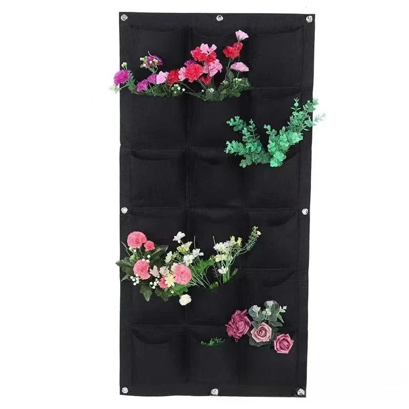 Wall-Mounted Felt Garden Planter – 3D Non-Woven Vertical Hanging Plant Bag