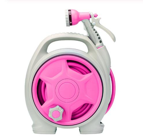 Compact Garden Hose Reel with Spray Nozzle β Convenient Watering Solution for Outdoors