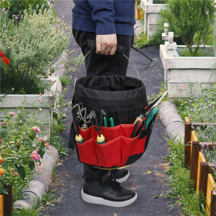 42-Pocket Garden Tool Storage Bag - Spacious Organizer for Outdoor Tools