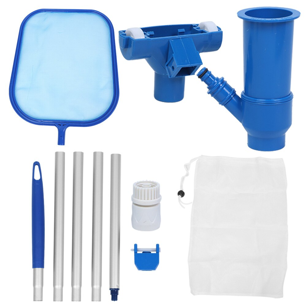 Swimming Pool Cleaning Kit with Telescoping Pole – Mesh Skimmer and Accessories for Pool Care