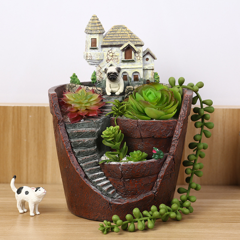 Mini Bonsai Plant Pot – Decorative Succulent Container for Micro Gardens and Landscapes
