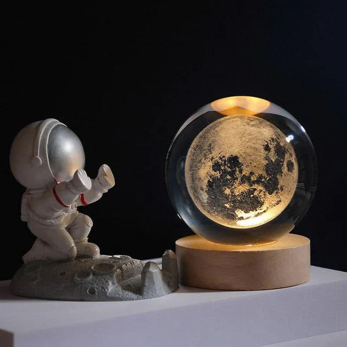 Glowing Moon Crystal Sphere