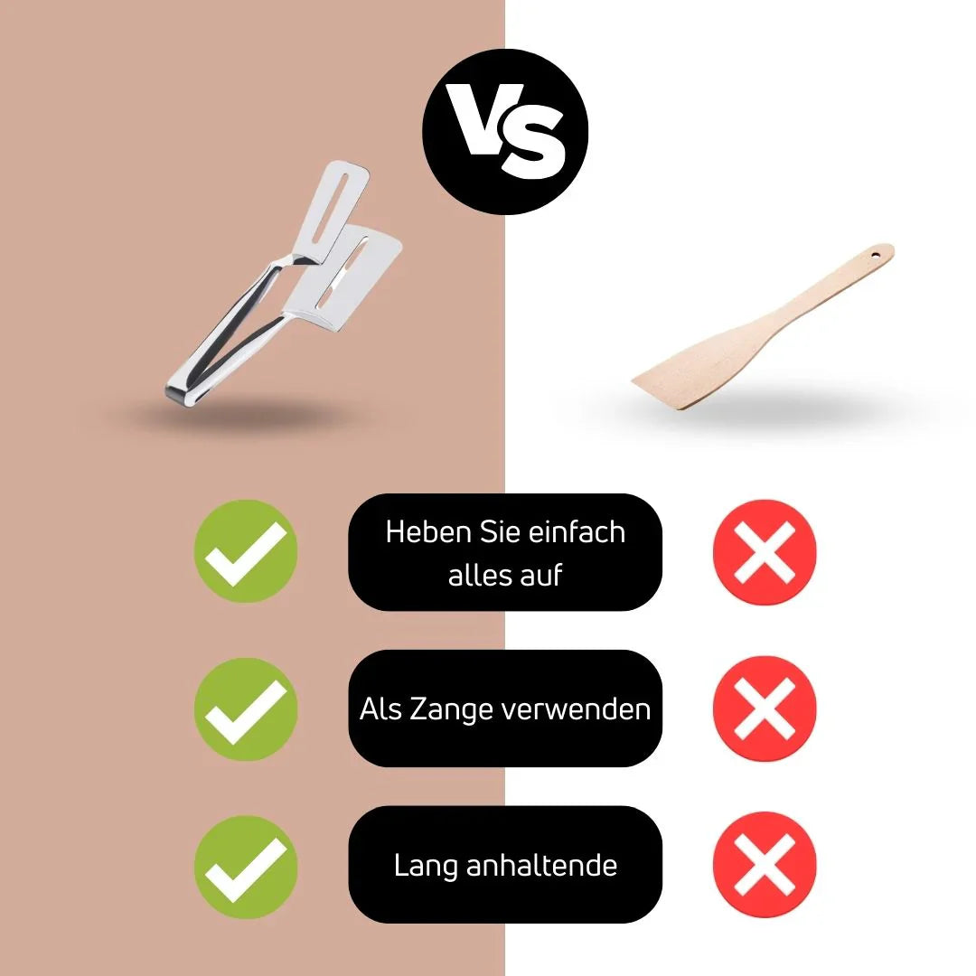 Stainless Steel Turner – Non-Slip Handle for Grilling