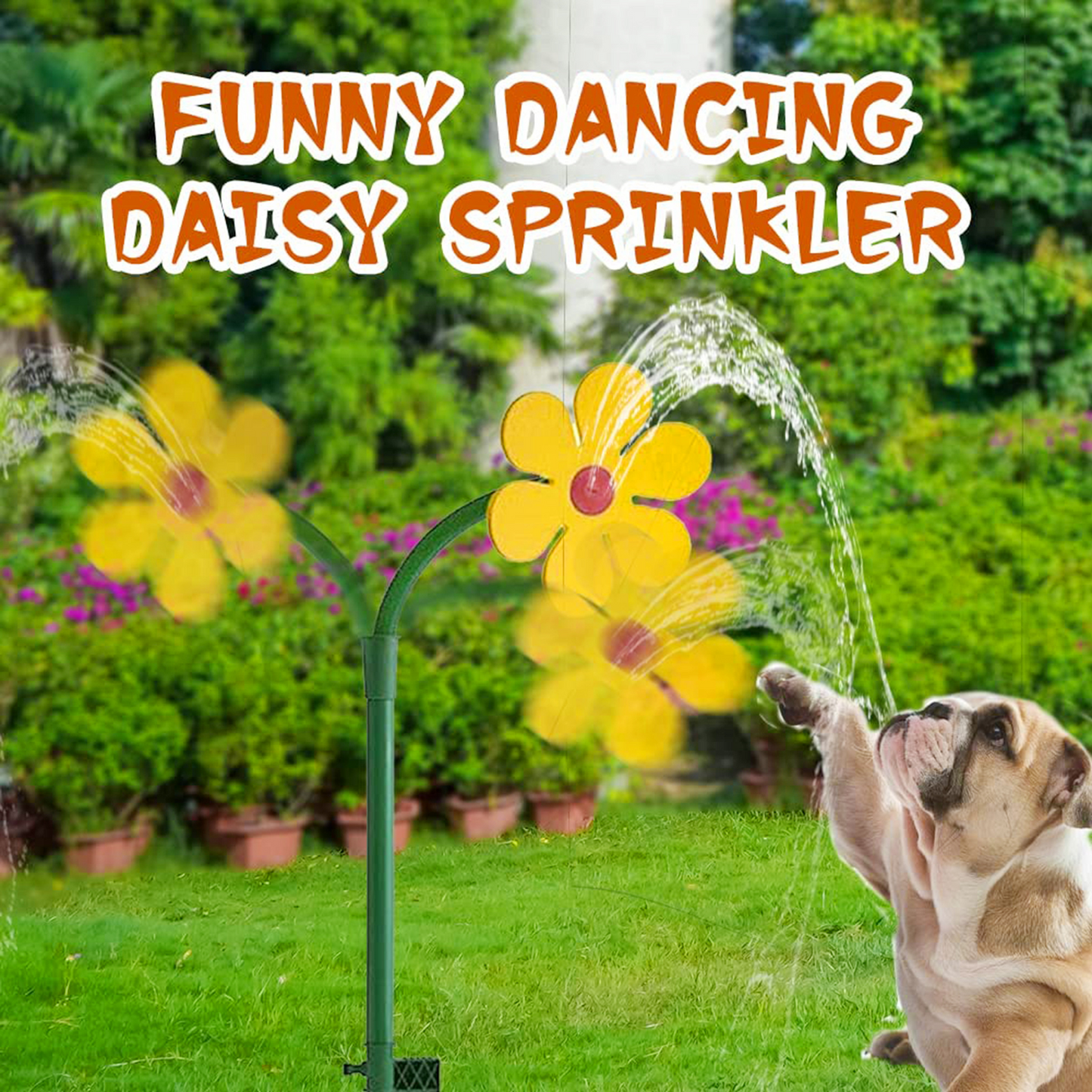 Interactive Daisy Lawn Sprinkler β Fun Watering Toy for Garden and Pets