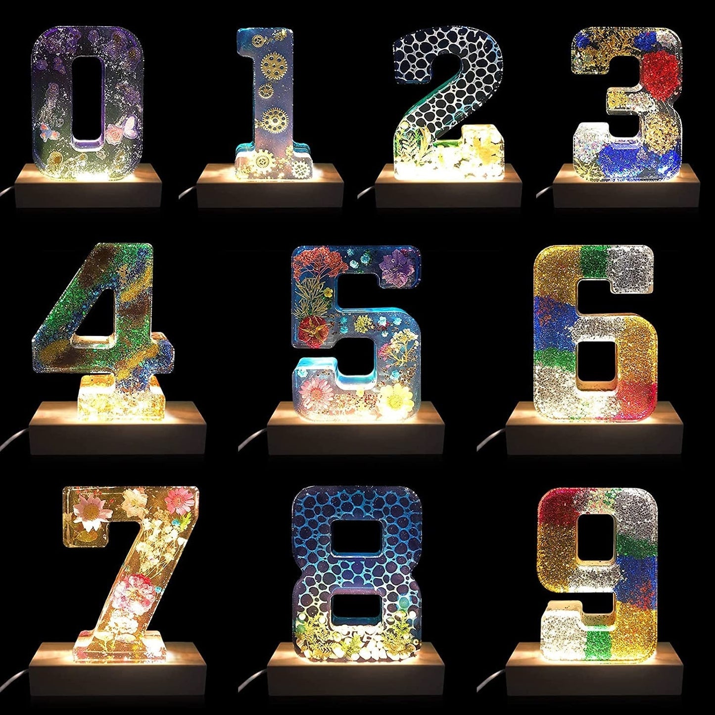 Illuminated Floral LED Letters