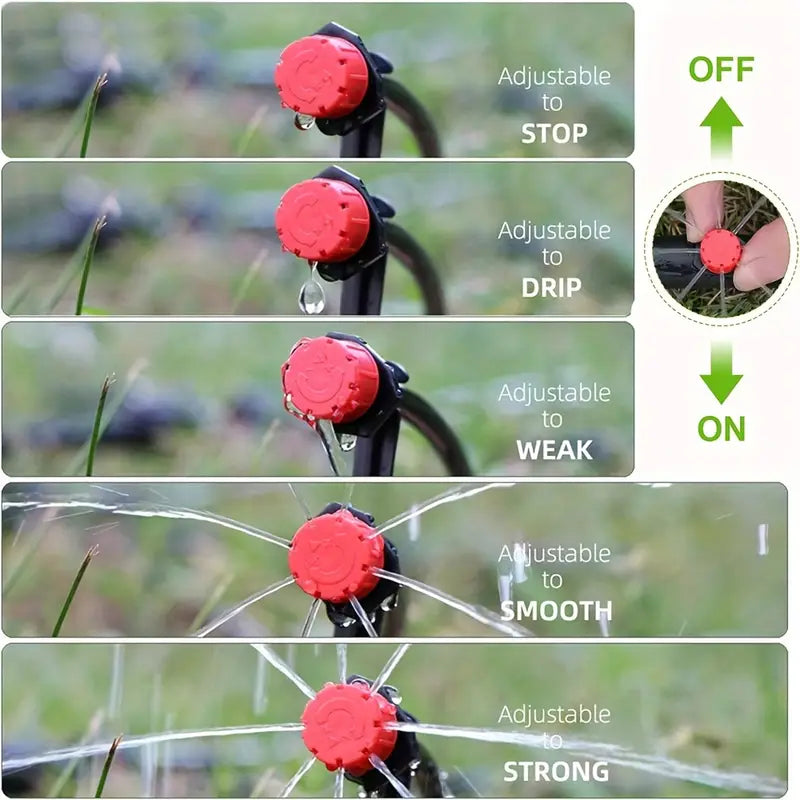 Customizable Garden Drip Irrigation Nozzle – Adjustable Spray Head for Efficient Watering Systems