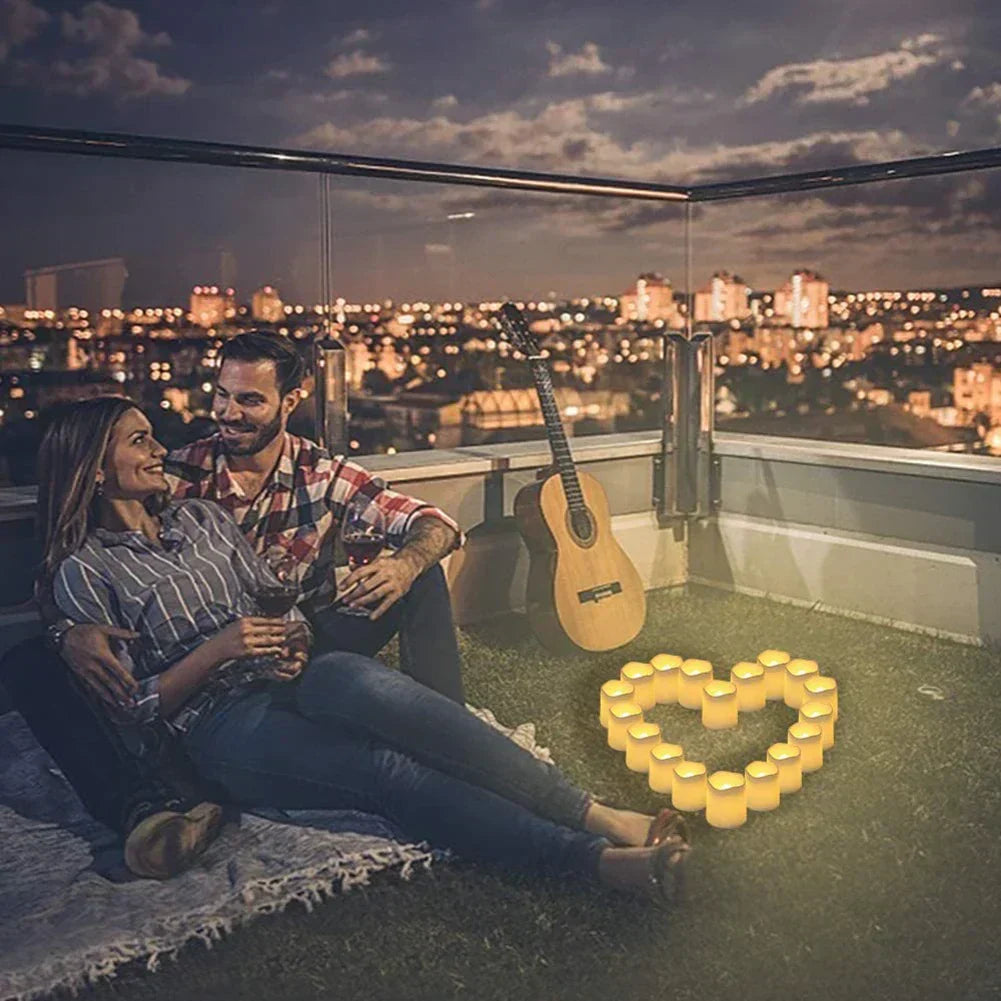 Battery-Operated LED Tea Lights β Warm White Flicker