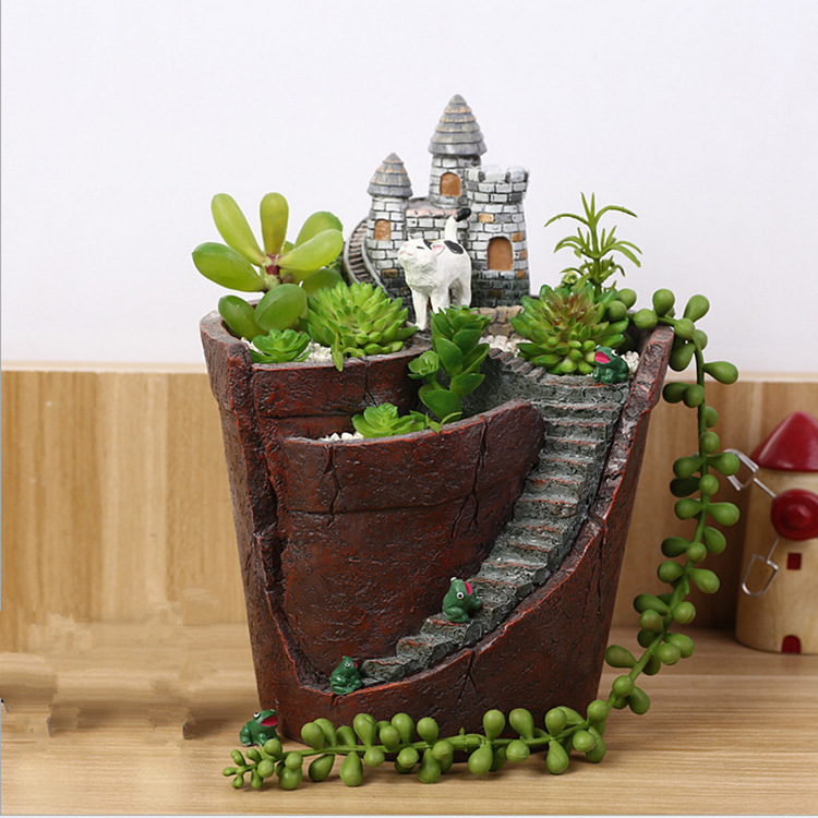 Mini Bonsai Plant Pot – Decorative Succulent Container for Micro Gardens and Landscapes