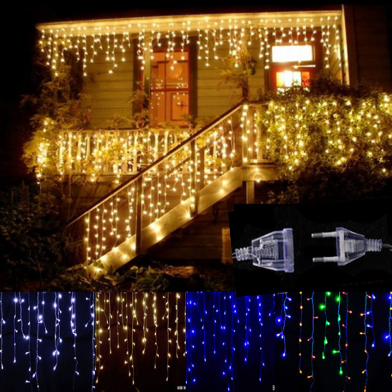 LED Starry Sky Icicle Lights – Decorative Fairy Light Curtains for Christmas and Outdoor Spaces