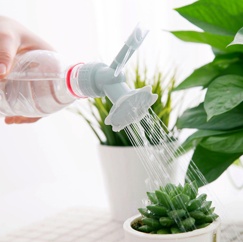 2-in-1 Double-Cap Spray Nozzle Bottle – Compact Mini Irrigation Spray Head for Garden Use
