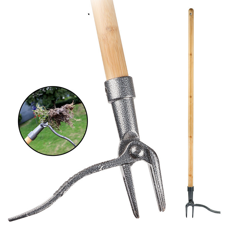 4-Claw Weed Puller - Durable Iron Garden Tool for Efficient Root Removal