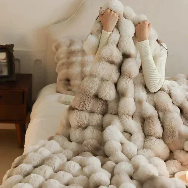 Plush Faux Fur Throw Blanket