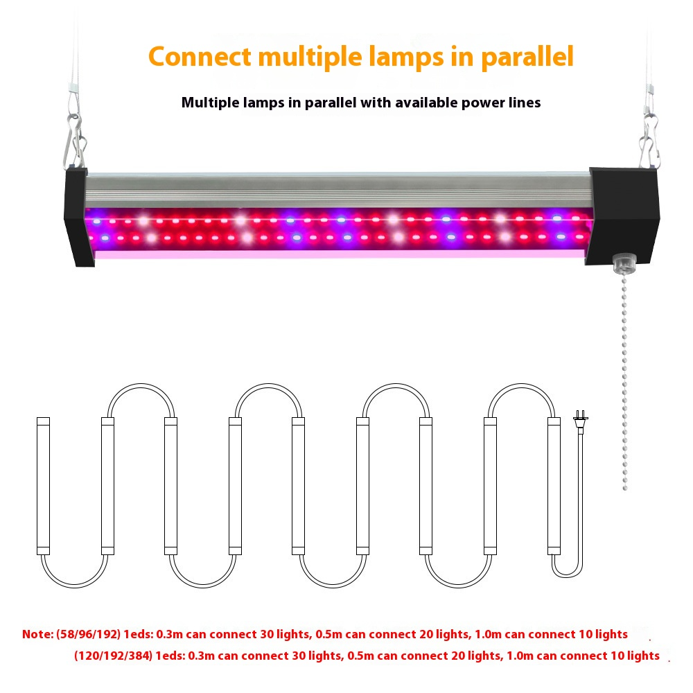 Full Spectrum LED Grow Light with Adjustable Pull Switch – Ideal for Promoting Plant Growth