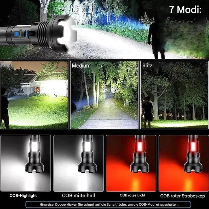 Tactical LED Flashlight with Power Bank