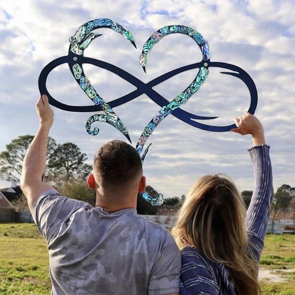 Infinity Love Heart Metal Wall Decor