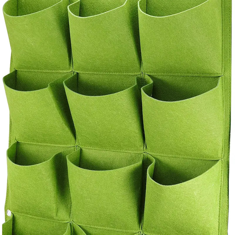 Wall-Mounted Felt Garden Planter – 3D Non-Woven Vertical Hanging Plant Bag