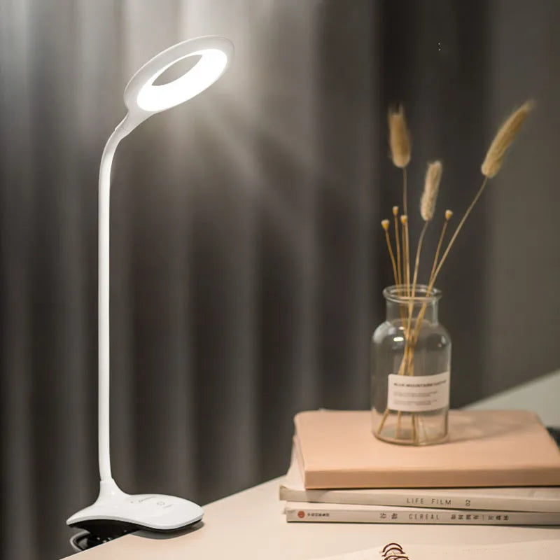 Rechargeable LED Desk Lamp with Clip – Adjustable Study and Home Office Lighting