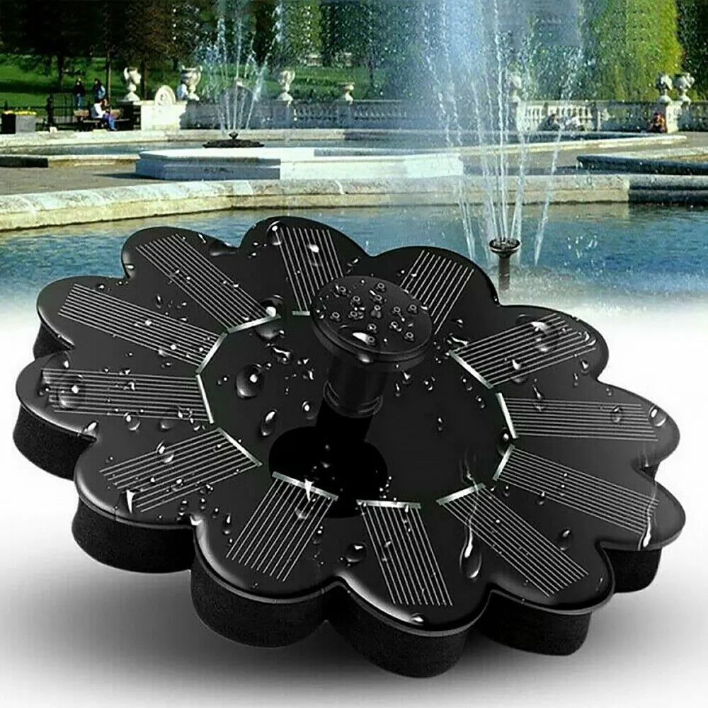 Solar-Powered Garden Fountain – Flower-Shaped Water Feature for Ponds and Pools