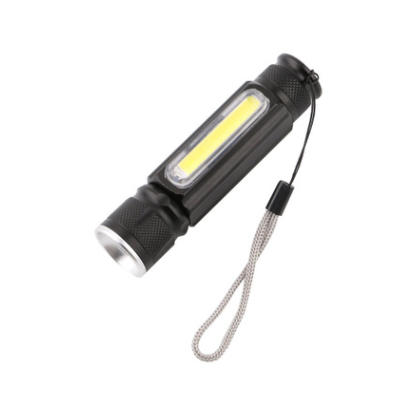 USB Rechargeable LED Flashlight – Magnetic Emergency Light with Strap for Easy Carrying