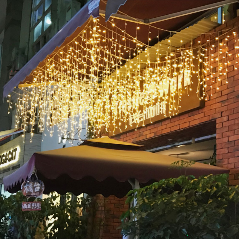 LED Starry Sky Icicle Lights – Decorative Fairy Light Curtains for Christmas and Outdoor Spaces