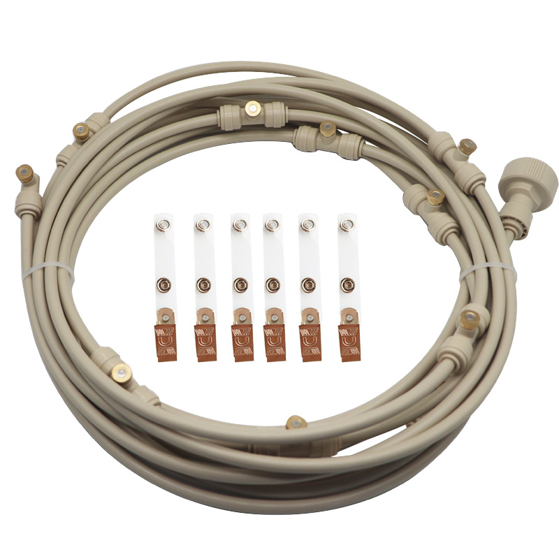 Garden Spray Irrigation System - Hose with Adjustable Nozzles for Cooling and Refreshing