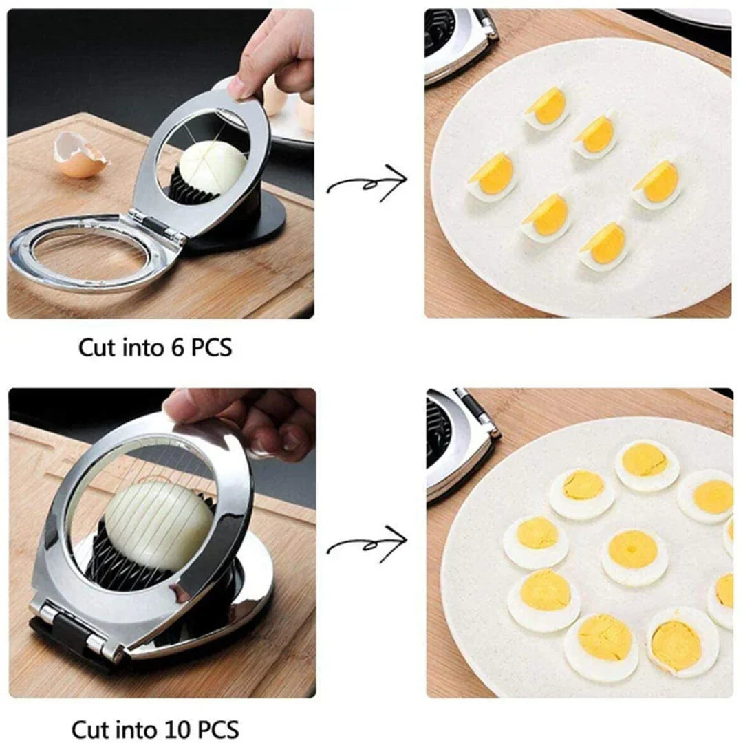 Premium 3-in-1 Stainless Steel Egg Slicer