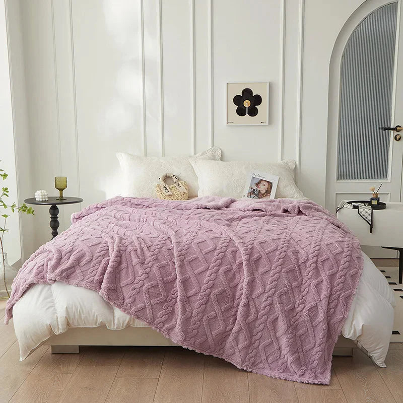 Reversible Cozy Wool Throw Blanket β Ultimate Comfort And Style