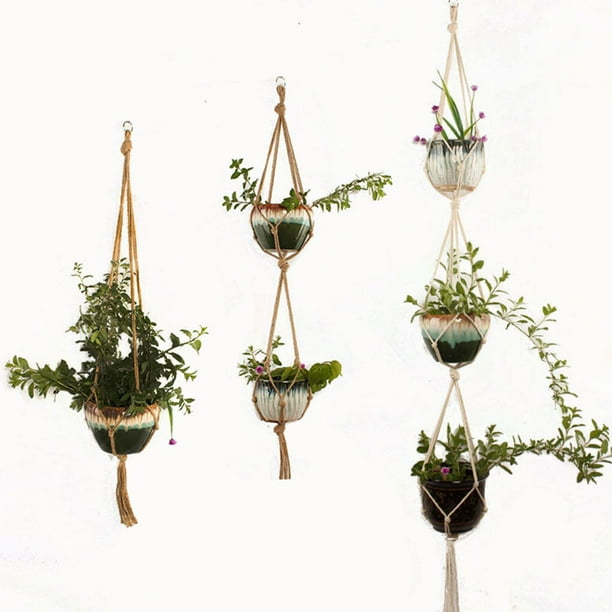 Cotton Rope Macramé Plant Hanger – Stylish Pot Suspension for Indoor and Outdoor Use