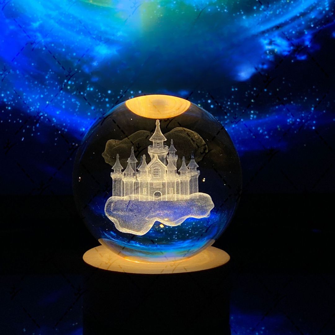 Glowing Moon Crystal Sphere