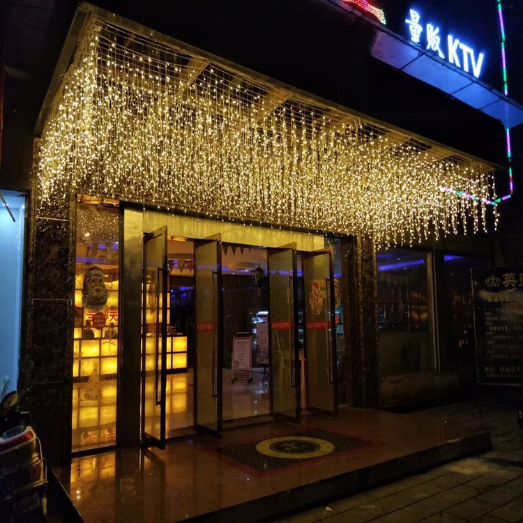 LED Starry Sky Icicle Lights – Decorative Fairy Light Curtains for Christmas and Outdoor Spaces