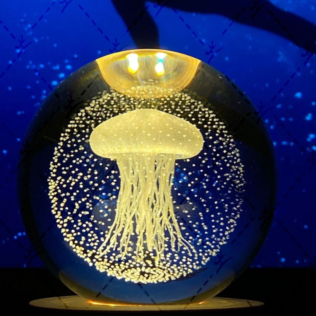 Glowing Moon Crystal Sphere