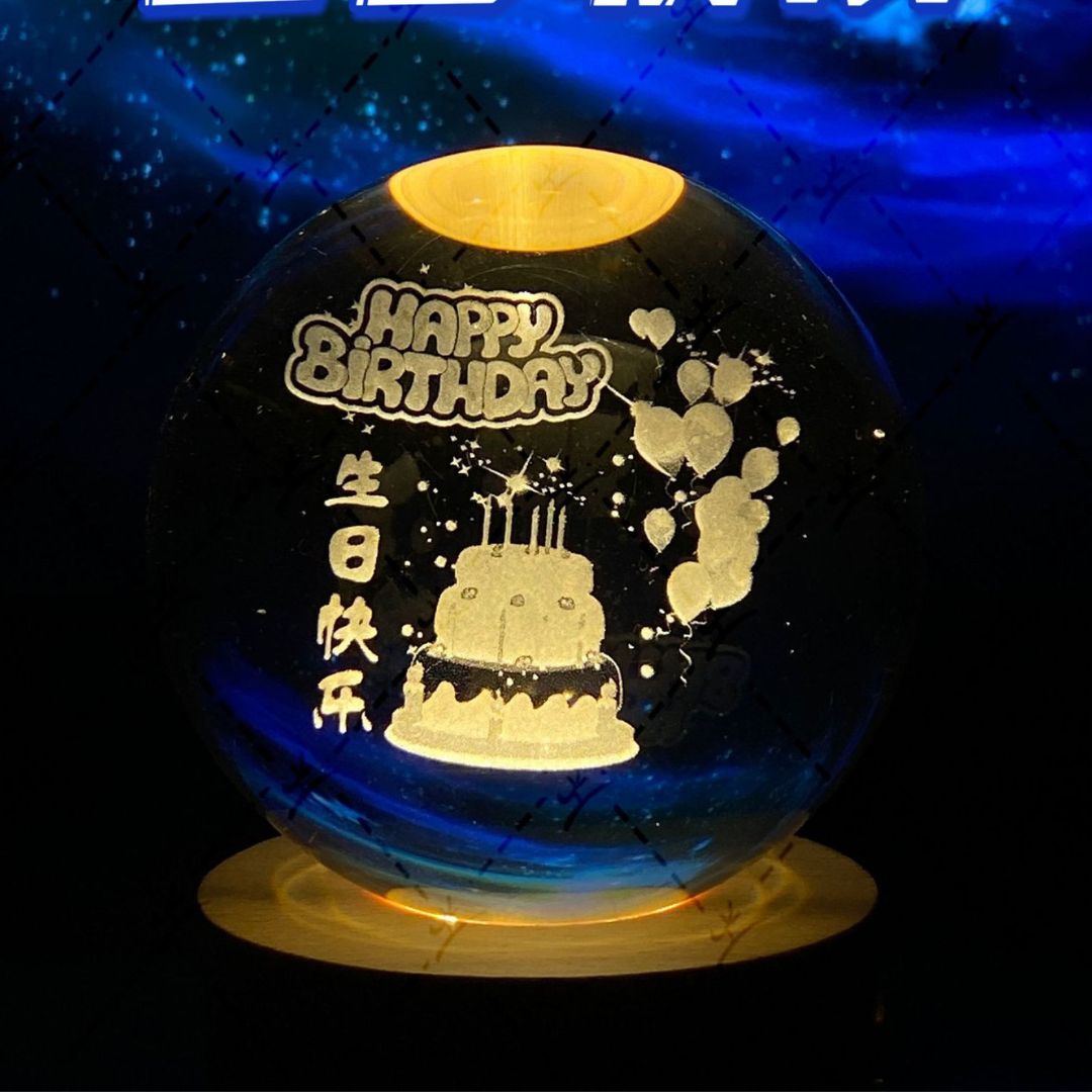 Glowing Moon Crystal Sphere