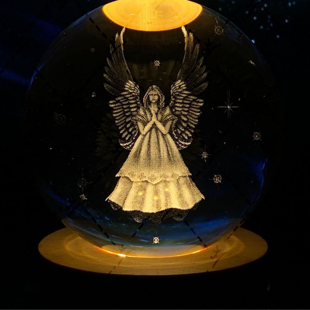 Glowing Moon Crystal Sphere