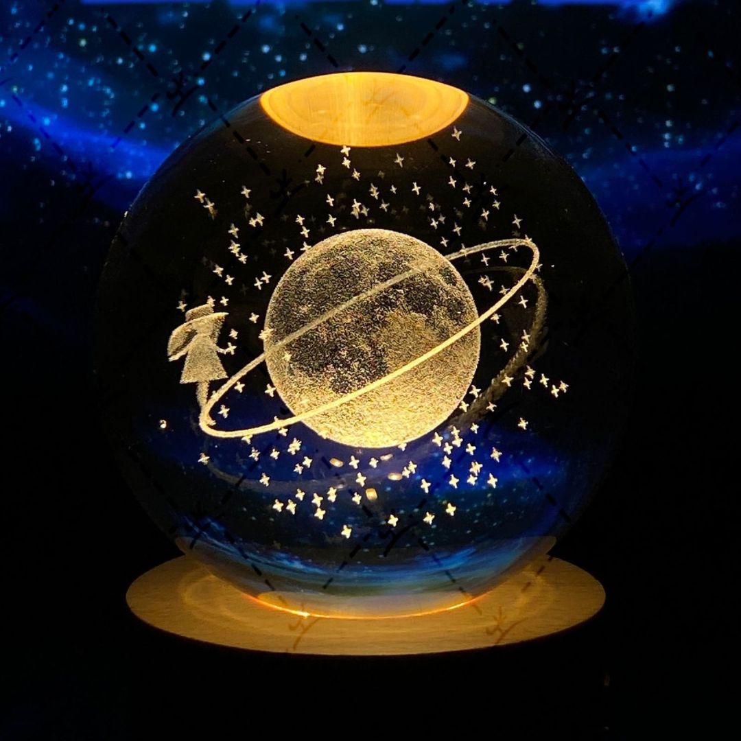 Glowing Moon Crystal Sphere