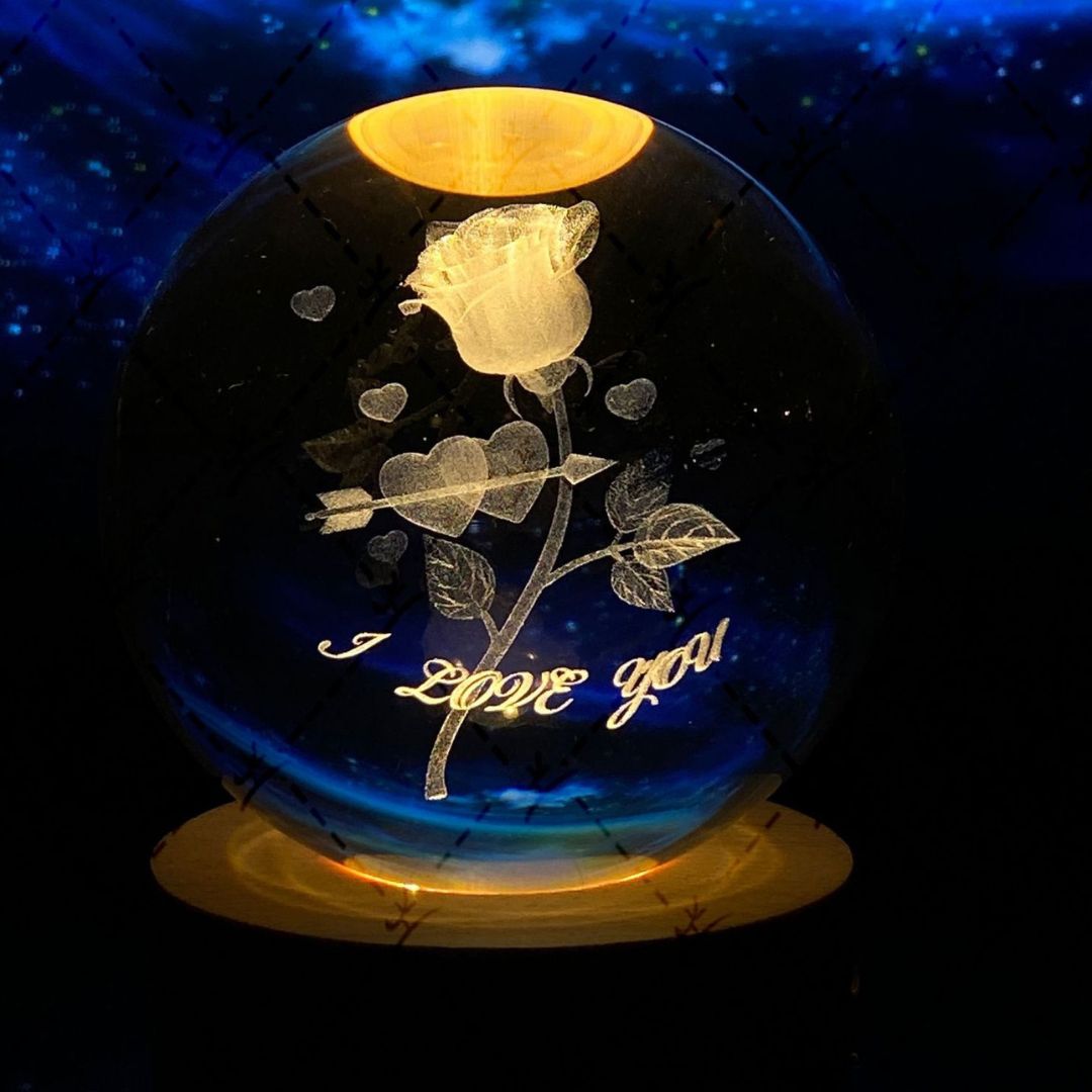 Glowing Moon Crystal Sphere