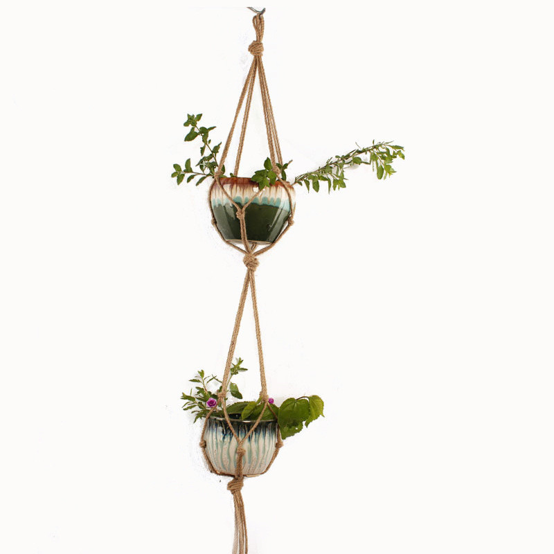 Cotton Rope Macramé Plant Hanger – Stylish Pot Suspension for Indoor and Outdoor Use