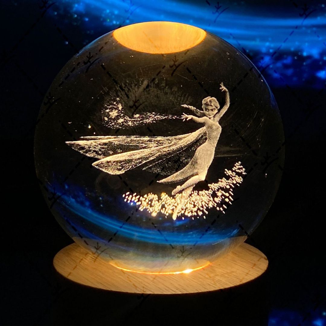 Glowing Moon Crystal Sphere