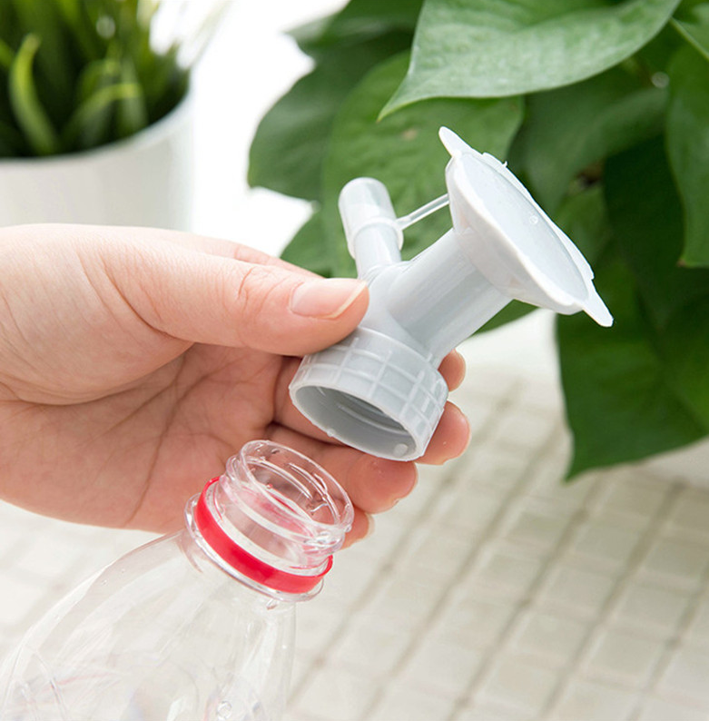 2-in-1 Double-Cap Spray Nozzle Bottle – Compact Mini Irrigation Spray Head for Garden Use