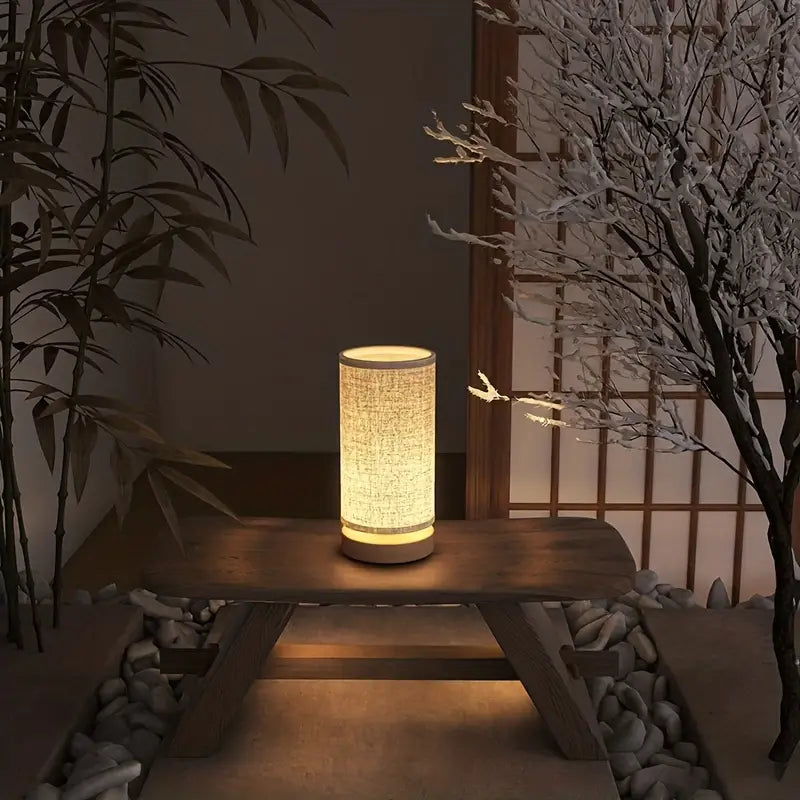 Modern Linen Look Night Lamp – Stylish Design for a Cozy Atmosphere