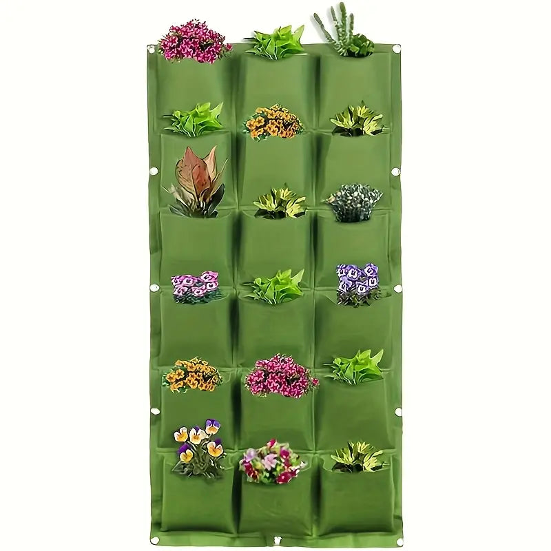 Wall-Mounted Felt Garden Planter – 3D Non-Woven Vertical Hanging Plant Bag